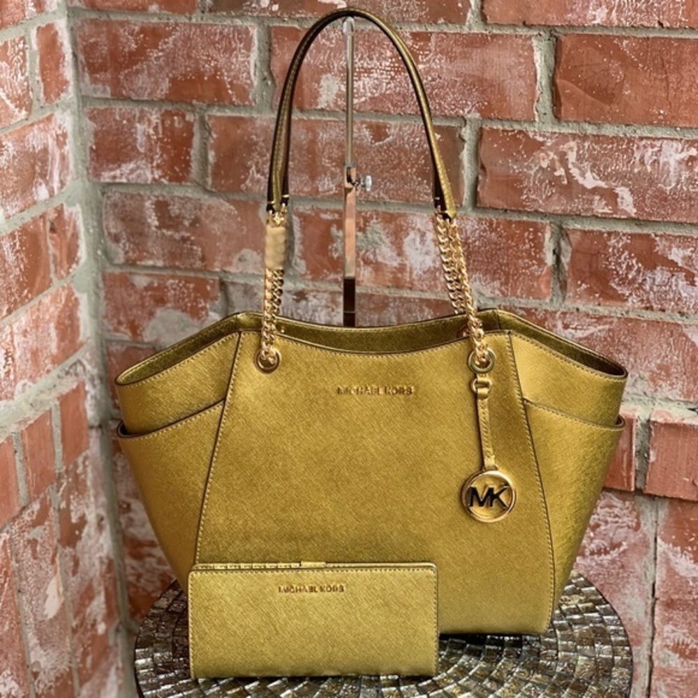 Michael kors jet set chain shoulder bag+wallet